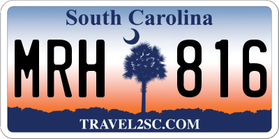 SC license plate MRH816