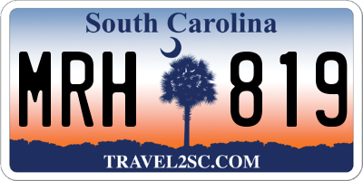 SC license plate MRH819