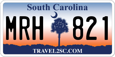 SC license plate MRH821