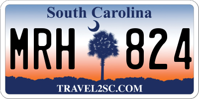 SC license plate MRH824