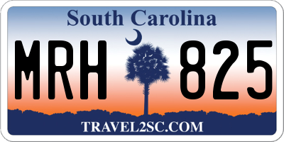 SC license plate MRH825