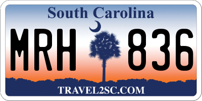 SC license plate MRH836