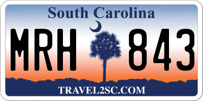 SC license plate MRH843