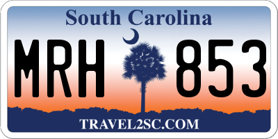 SC license plate MRH853