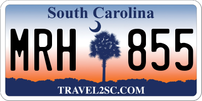 SC license plate MRH855