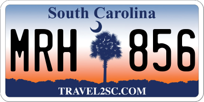 SC license plate MRH856