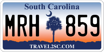 SC license plate MRH859