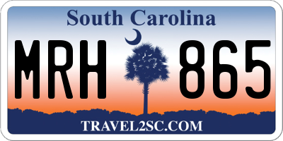 SC license plate MRH865
