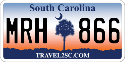 SC license plate MRH866
