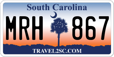 SC license plate MRH867