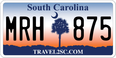 SC license plate MRH875