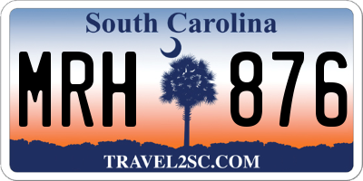 SC license plate MRH876