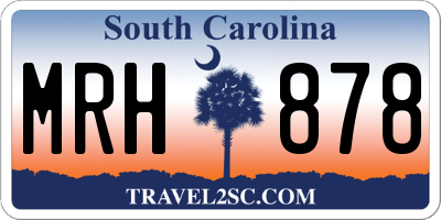 SC license plate MRH878