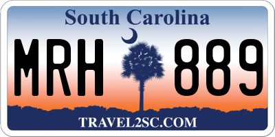 SC license plate MRH889