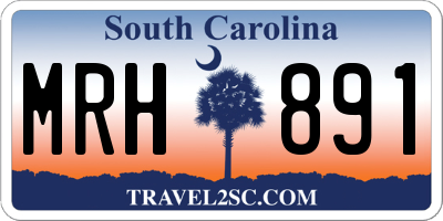 SC license plate MRH891
