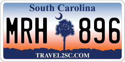 SC license plate MRH896