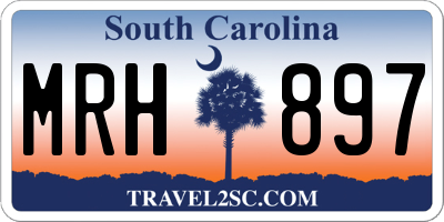 SC license plate MRH897