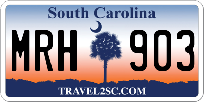 SC license plate MRH903