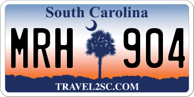 SC license plate MRH904