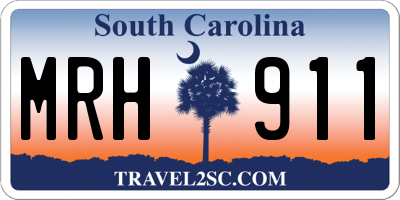 SC license plate MRH911