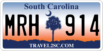 SC license plate MRH914