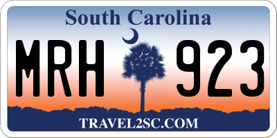 SC license plate MRH923