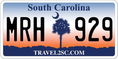 SC license plate MRH929