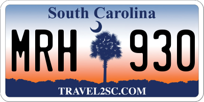 SC license plate MRH930
