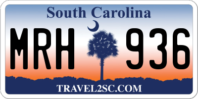 SC license plate MRH936