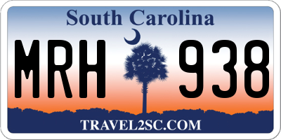 SC license plate MRH938