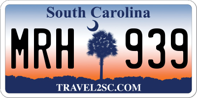 SC license plate MRH939