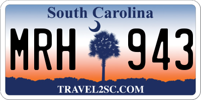 SC license plate MRH943