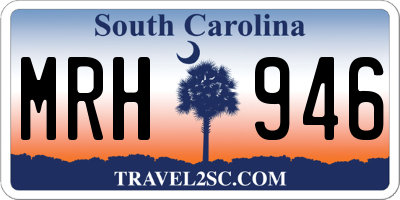 SC license plate MRH946