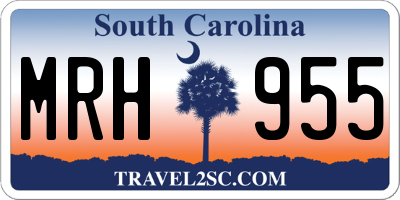 SC license plate MRH955