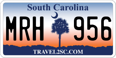 SC license plate MRH956