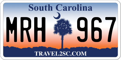 SC license plate MRH967