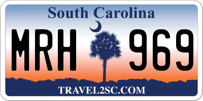 SC license plate MRH969