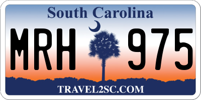 SC license plate MRH975