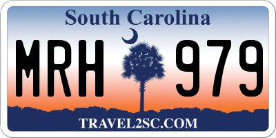 SC license plate MRH979