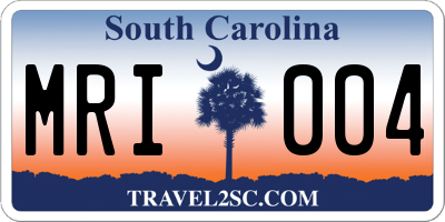 SC license plate MRI004