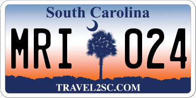 SC license plate MRI024