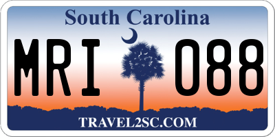 SC license plate MRI088
