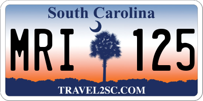 SC license plate MRI125