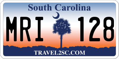 SC license plate MRI128