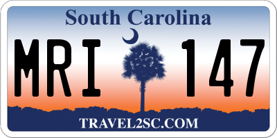 SC license plate MRI147