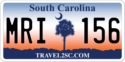 SC license plate MRI156