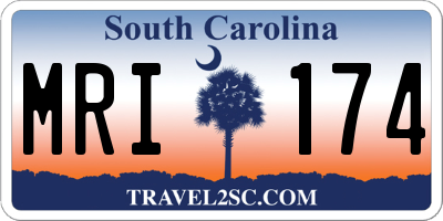 SC license plate MRI174