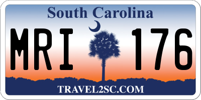 SC license plate MRI176