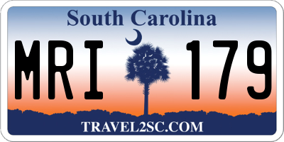 SC license plate MRI179