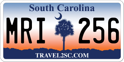 SC license plate MRI256